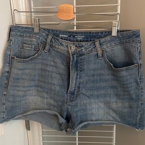 Old Navy High-Rise OG Straight Blue Denim Shorts